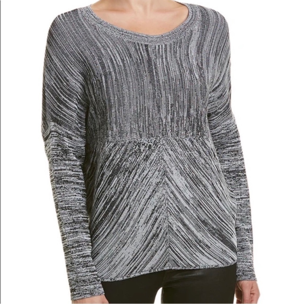 Reiss Marbled Dolman Knit Relaxed Long Sleeve Sweatshirt